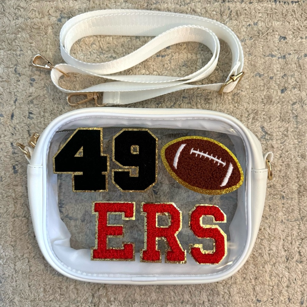 Clear crossbody stadium bag